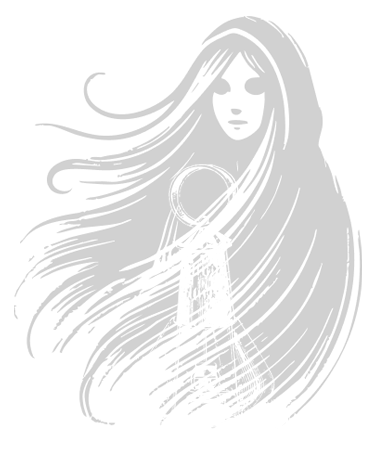 Banshee and lantern illustration