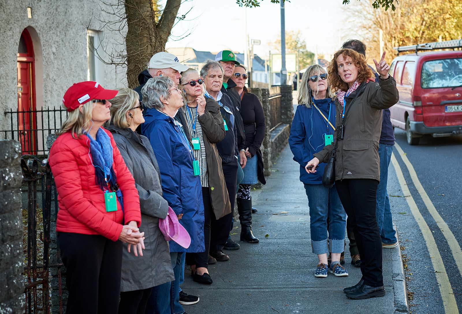 Jane with tour group