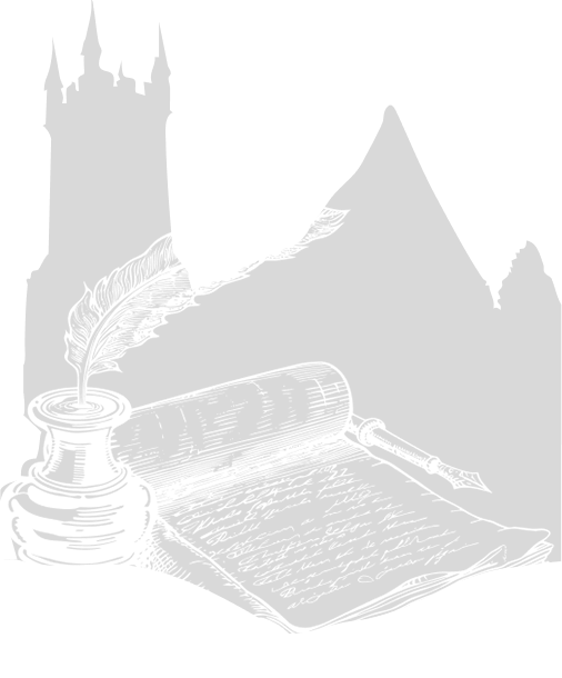 Pen and parchment illustration