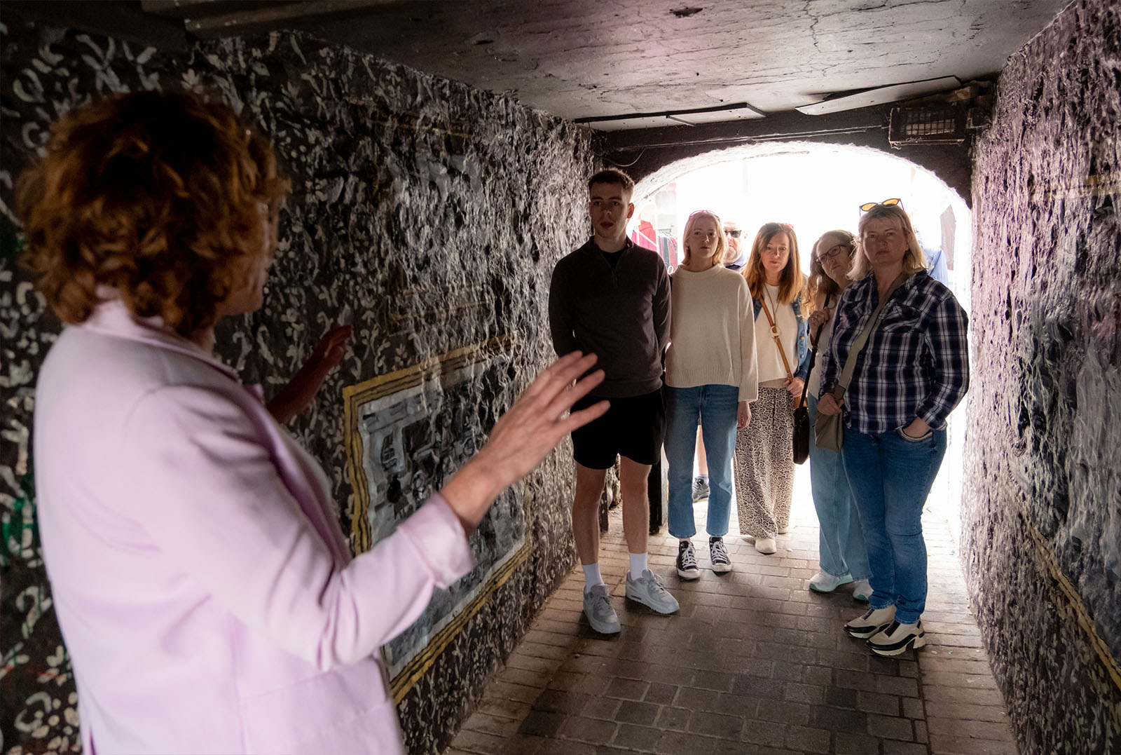 Jane with dark history tour group