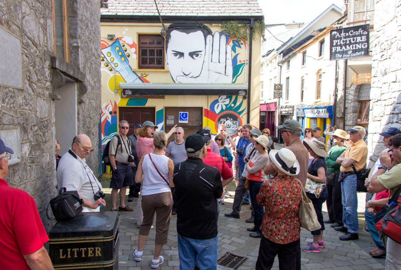 Jane with tour group