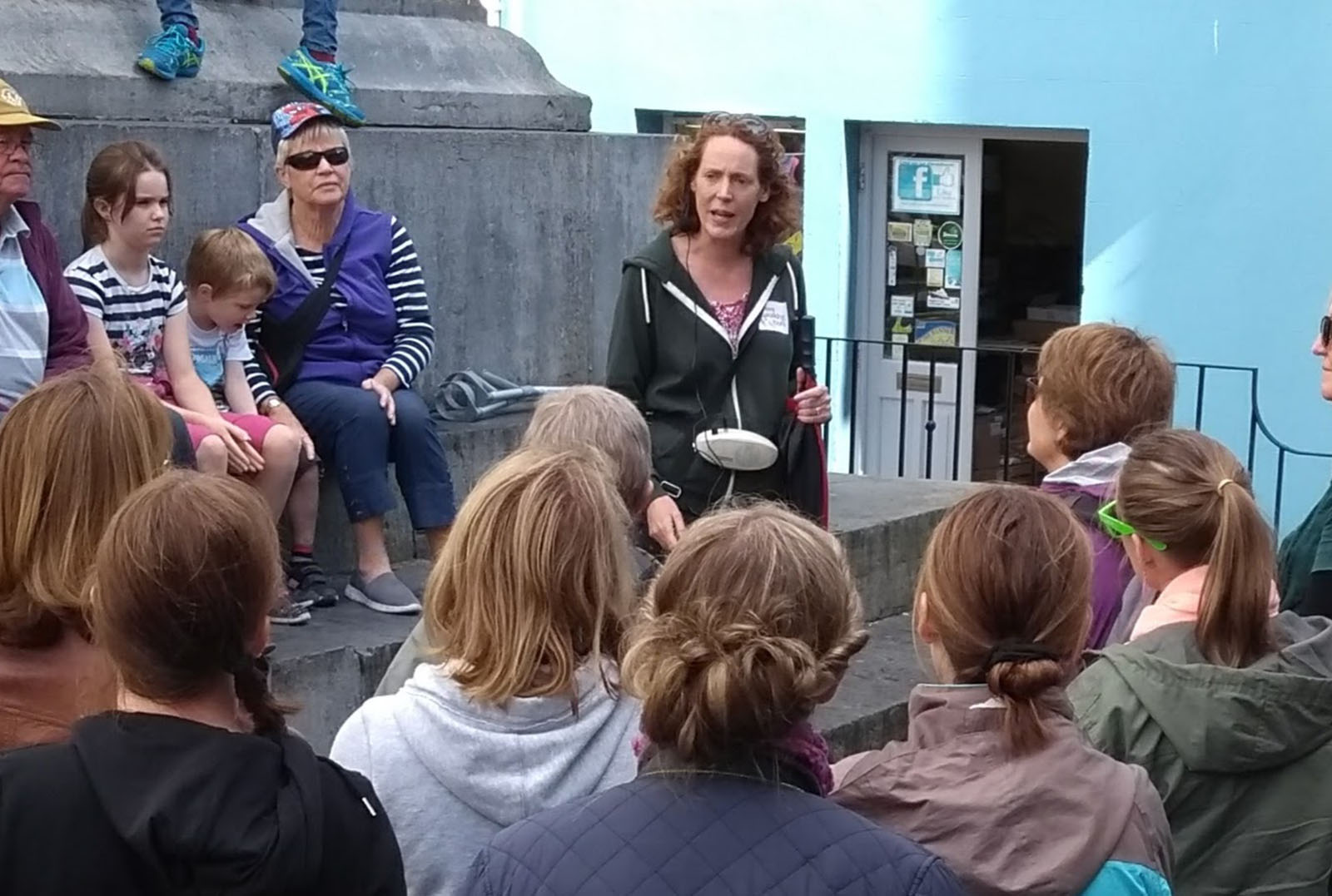 Jane with tour group
