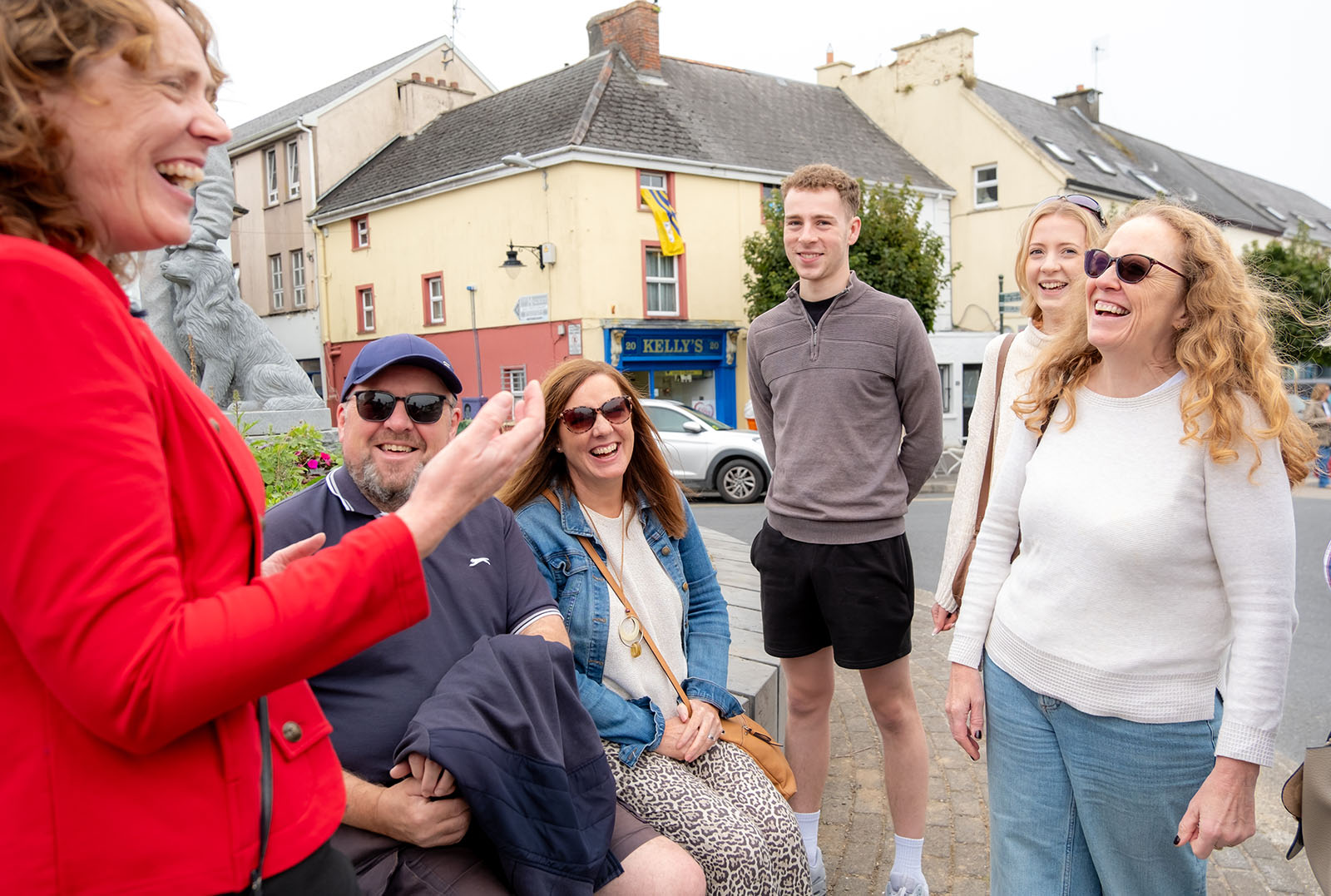 Jane with tour group