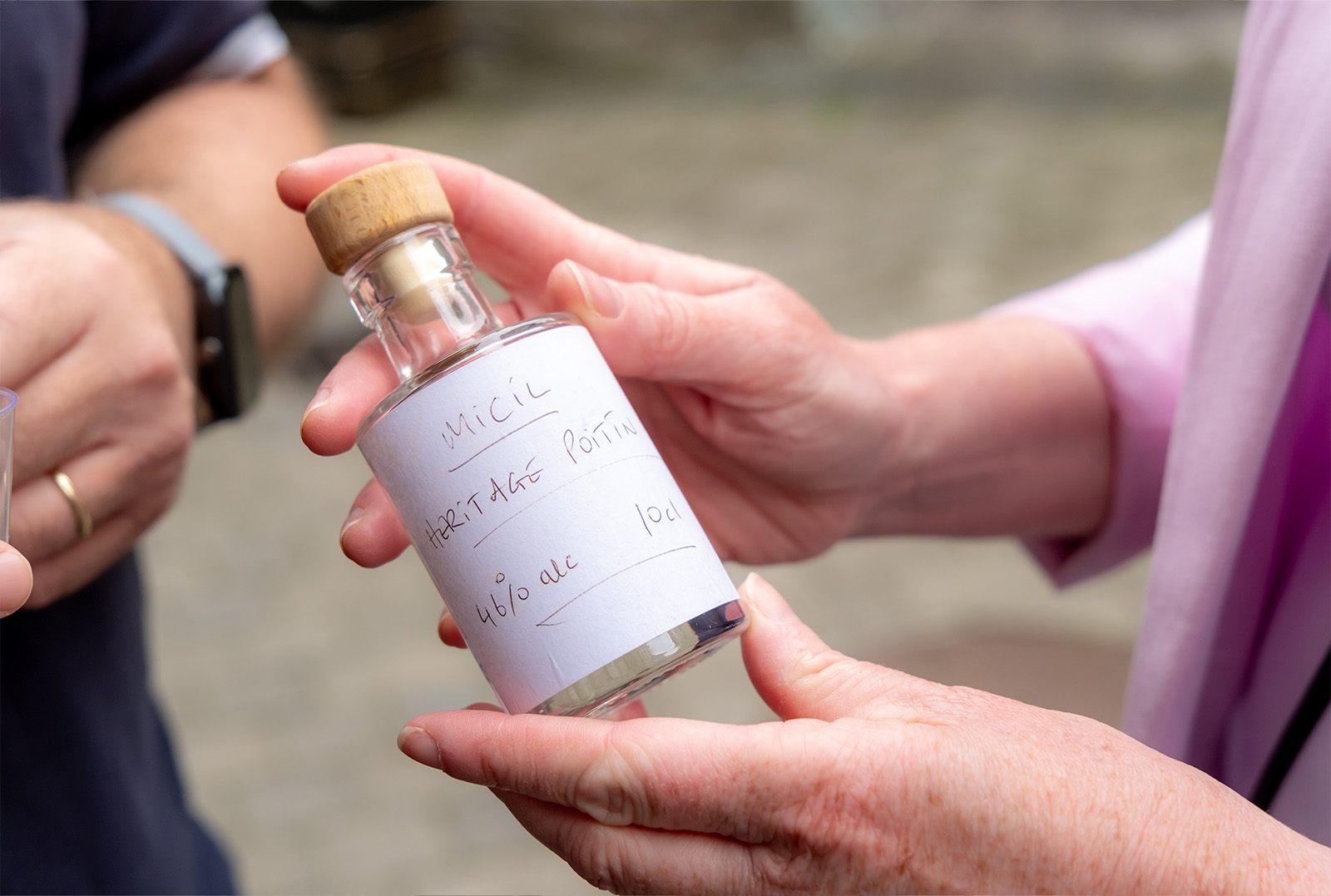 Close up of medical bottle