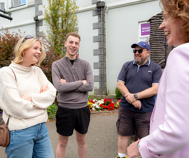 Jane with tour group
